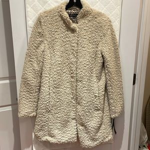 New! Kenneth Cole Faux Fur Coat